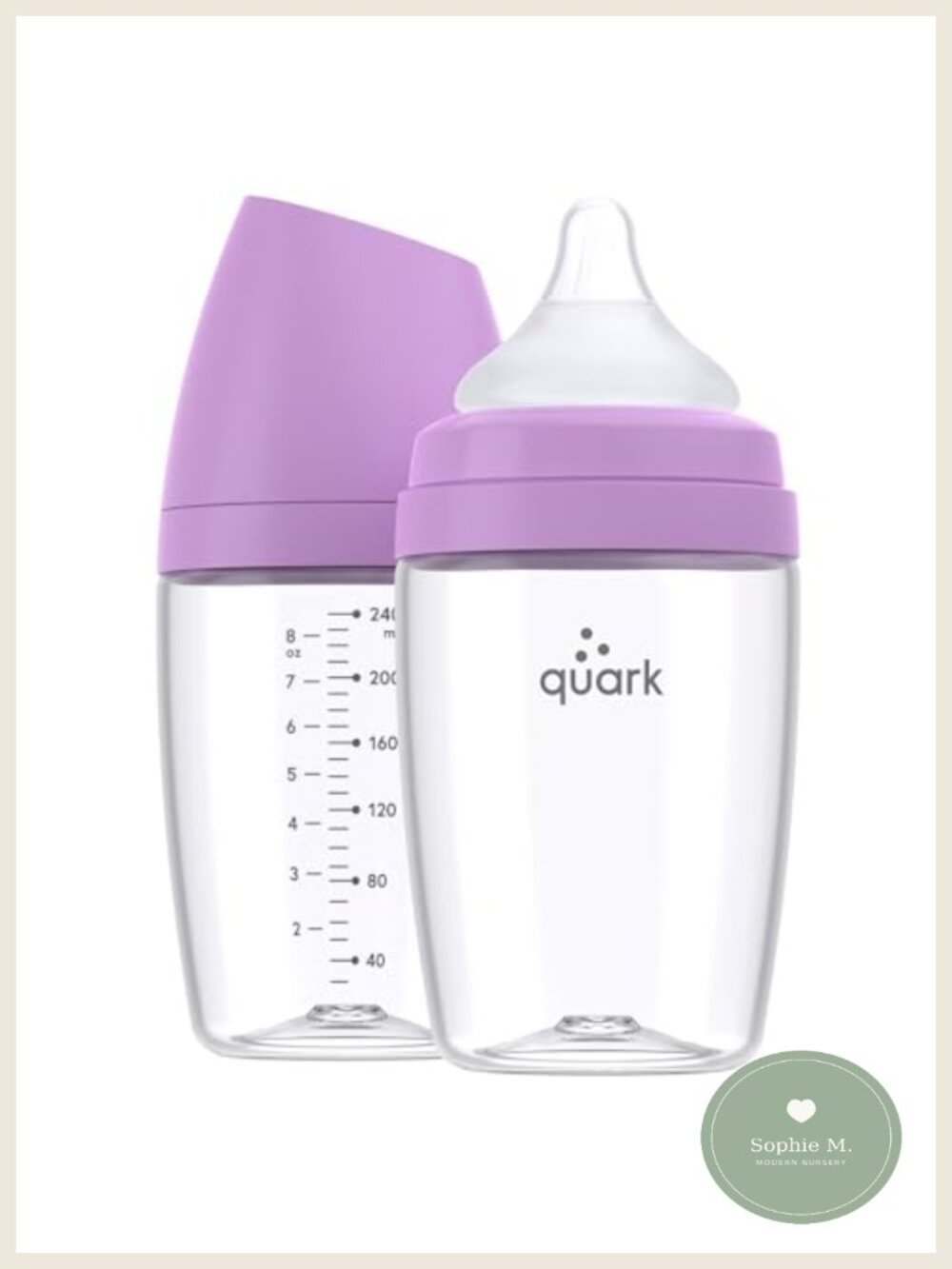 Anti-Colic Baby Bottles with RealFeel Nipple, BPA-Free Tritan, 8oz 2-Pack, Slow